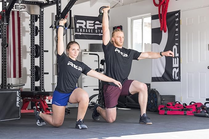 REP Fitness Single Kettlebells 5lb to 50lb Range, Cast Iron, Strength Training, Adjustable Weight, Power Workout Equipment, Home Gym, Free Weights, Dumbbell Alternative, Exercise, Men, Women