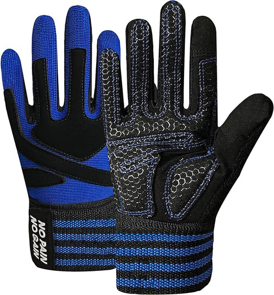 FINGER TEN Weightlifting Workout Gloves Full Half Finger with Wrist Strap Support, Padded Grip for Weight Lifting Gym Fitness Exercise Training Men Male