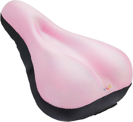 YLG Bike Seat Cover, Memory Foam & Gel Bike Seat Cushion Cover for Men Women, Comfortable Bicycle Seat Cover for Peloton/Fixed/Cruiser/Indoor/Outdoor Bike seat with Waterproof Cover