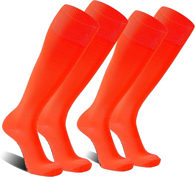 FOOTPLUS Baseball Softball Socks, Unisex Over Knee High Solid Sports Rugby Soccer Homecoming Socks