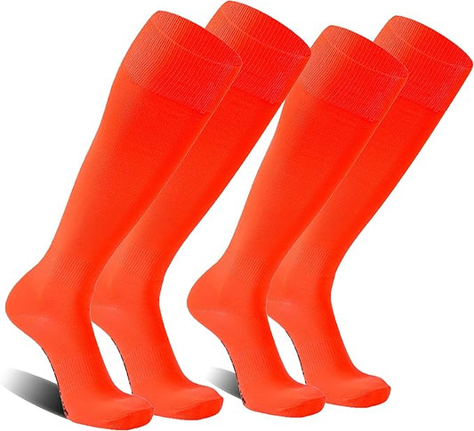 FOOTPLUS Baseball Softball Socks, Unisex Over Knee High Solid Sports Rugby Soccer Homecoming Socks