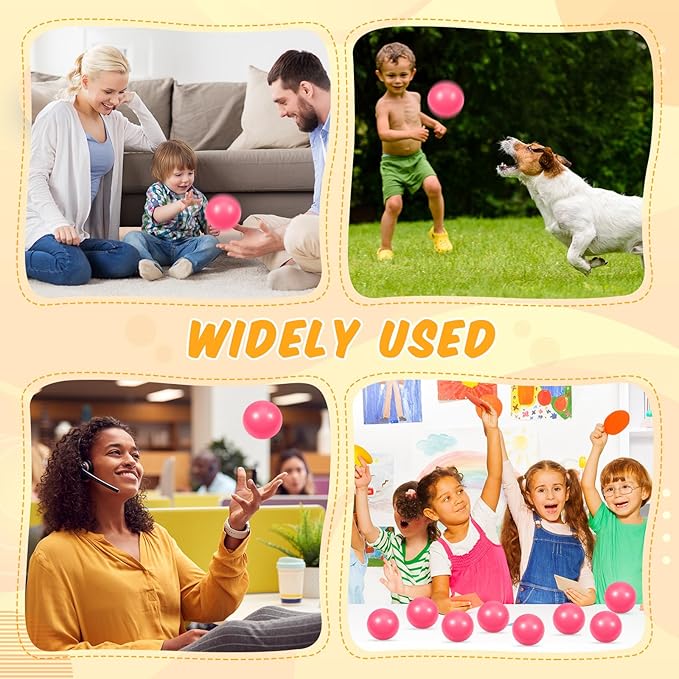 12 Pcs Pink Foam Stress Ball Squeeze Stress Relief Balls for Kids and Adults Hand Exercise Sensory Relief Toys for Anxiety ADHD Autism （Pink）