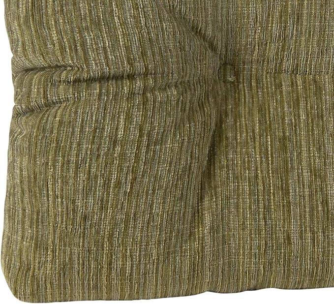 Klear Vu The Gripper Omega Non-Slip Tufted Bench Cushion for Indoor Furniture, Entryway Storage, Bay Window, Corner Nook or Piano Seat, 27 Inches, Chenille Green