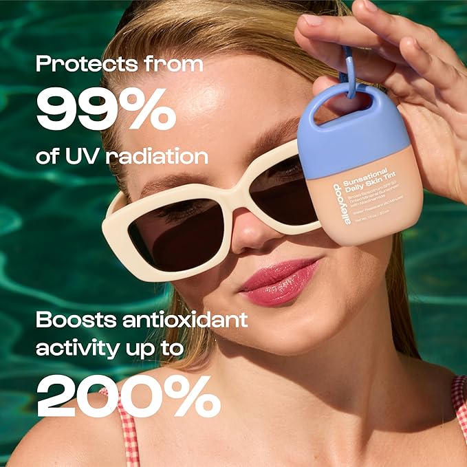 Alleyoop Sunsational Tinted Moisturizer SPF 50 for Face Broad Spectrum – 100% Mineral Face Sunscreen with Jojoba, Hydrating & Soothing Tinted Sunscreen, Vegan & Cruelty-Free (Solar)