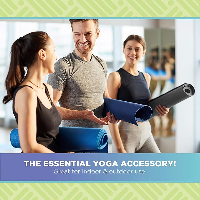 Bean Products Yogi Premium Yoga Mat | Closed Cell, Non-Skid, Slip Resistant, Double Sided | 4mm Thick (73” L x 24” W) Extra-Long | Non-toxic, SGS Certified | Earth-Friendly Exercise Gym Mat