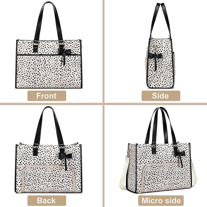 CAMTOP Lunch Tote Bag for Women,15.6 Inch Laptop Work Bag with Insulated Lunch Compartment,Water Resistant