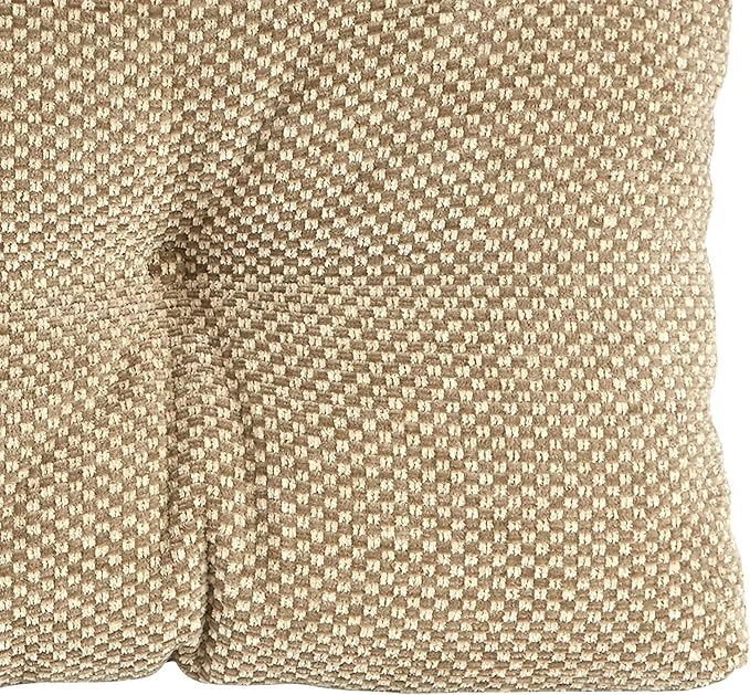 Klear Vu Corner Nook or Piano Seat Omega Non-Slip Tufted Bench Cushion for Indoor Furniture, Entryway Storage, Bay Window, 43 Inches, 19 Tan