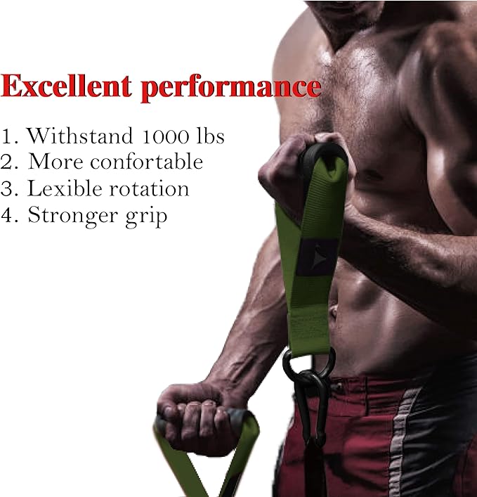 Heavy Duty Exercise Handles, Ultra-Durable Rubber Workout Grip Attachments for Cable Machines, LAT Pulldown, Resistance Bands, Home Gym and Commercial Fitness Equipment