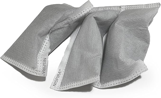 Nispira Activated Charcoal Odor Filter Refill Deodorizer Compatible with Trash Cans 8 Gallon and Larger, 9 Packs