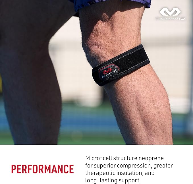 McDavid Knee Band for Knee Pain Relief, Support Brace Patella Tendon Knee Strap for Pickleball, Hiking, Soccer, Basketball, Running, Jumpers Knee, Tennis, Tendonitis, Volleyball & Squats