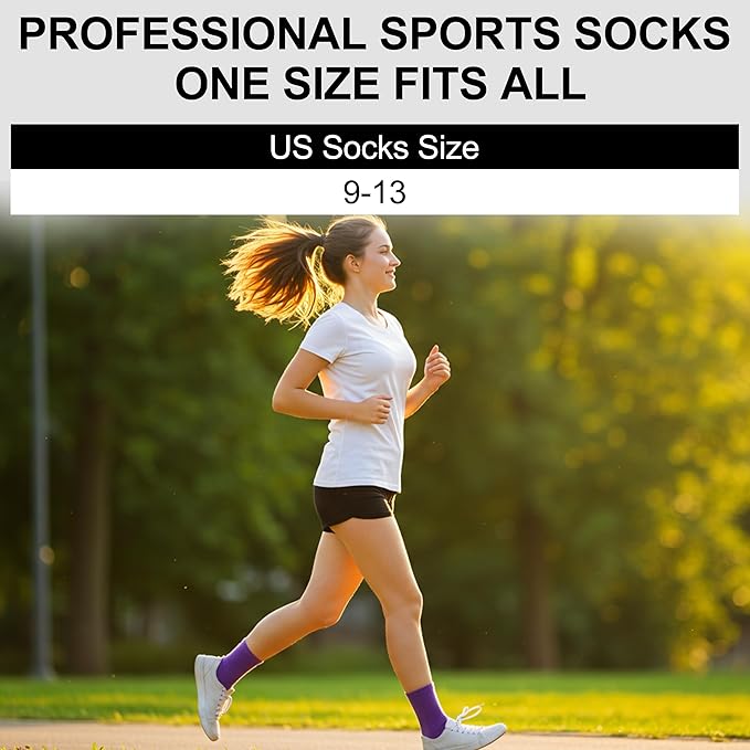 HUSO Compression Ankle Running Socks: Athletic Socks for Men Women with Cushion,Work Hiking Basketball Sport Socks 3 Pairs
