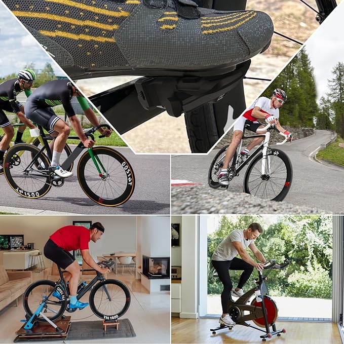 BUCKLOS SPD-SL Pedals PD-R8000 Road Bike Pedals - Bicycle Clipless Titanium Sealed Bearing Nylon/Aluminium Ultegra Clip Pedals Compitable with Shimano SPD-SL Cleats for Indoor Cycling (9/16")