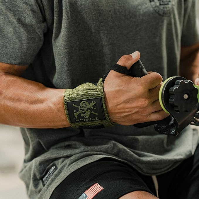 Iron Infidel Wrist Wraps for Weightlifting - 18" and 24" Heavy Duty Support for Working Out, Gym Accessories for Men - Use for Lifting, Crossfit, Fitness, Exercise, Bench Press, Powerlifting