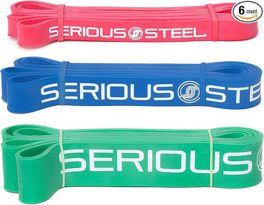 Serious Steel 41" Assisted Pull-up Band, Heavy Duty Resistance Band Sets, Stretching, Powerlifting, Resistance Training and Pull Up Assistance Bands