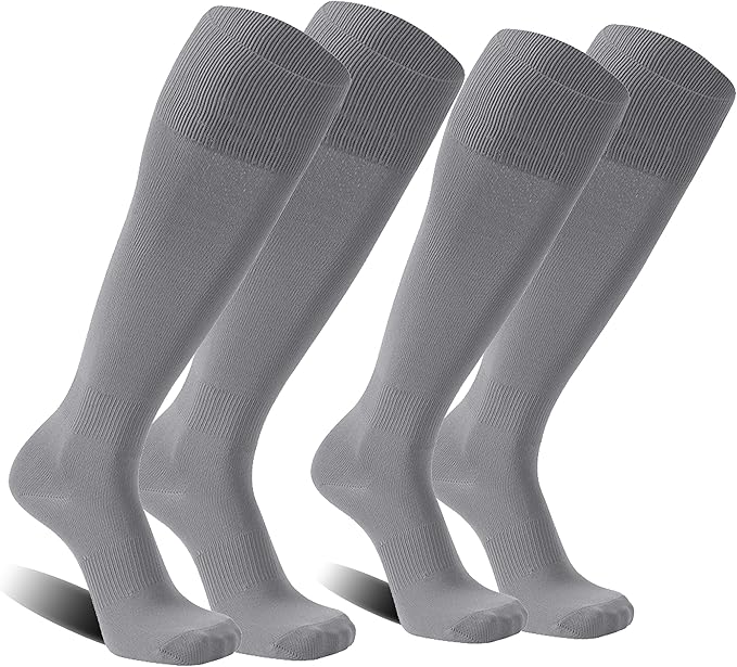 FOOTPLUS Baseball Softball Socks, Unisex Over Knee High Solid Sports Rugby Soccer Homecoming Socks