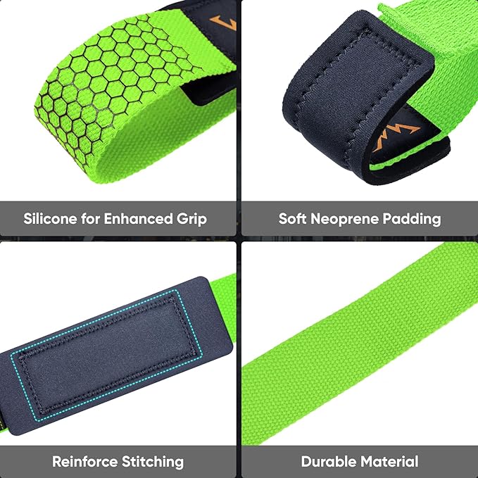 APEXUP Weight Lifting Straps for Weightlifting, Lifting Wrist Straps Gym, Deadlift Strap, Anti Slip Silicone Weightlifting Strap Men Women Powerlifting, Strength Training