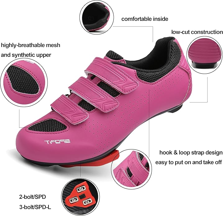 Honosuker Women's Cycling Shoes Delta-Compatible for Peloton Bike, Indoor & Road Cycling - Lightweight Spinning Shoes with Delta Cleats for Women
