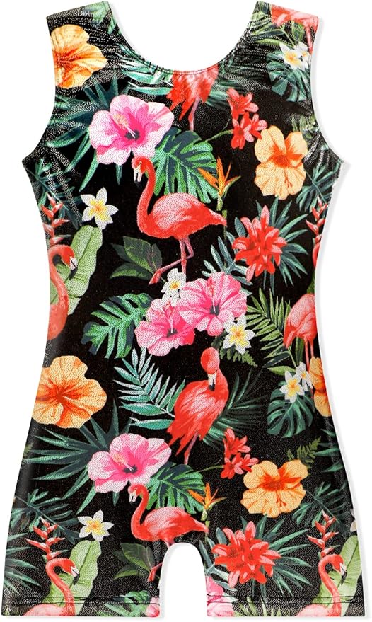 EQSJIU Leotards for Girls Gymnastics Sleeveless Sparkly Toddler Tumbling Outfits Dance Clothes Biketards for Kids 1-10 Years