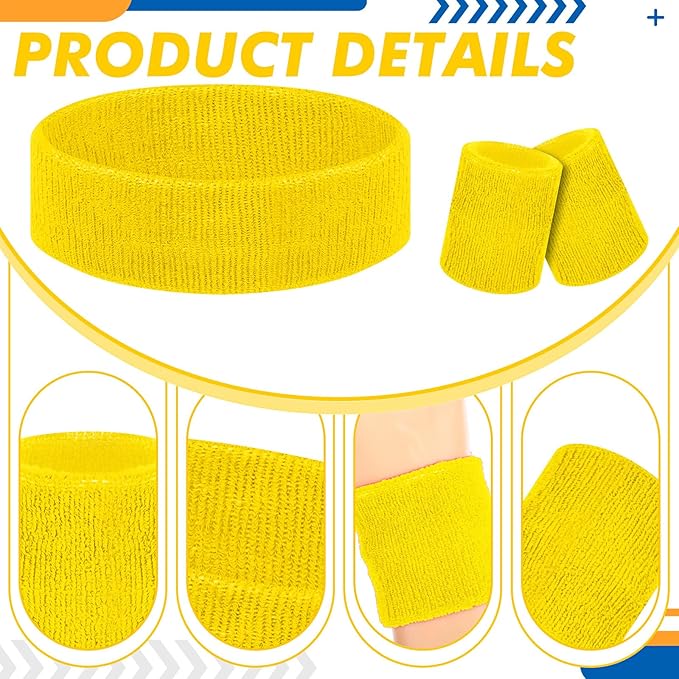 Hillban 4 Set 80s Leg Warmer Workout Set Women Men Neon Headband Rainbow Wristband Outfit Halloween 80s 90s Accessories