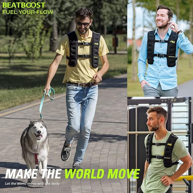 Weighted Vest Men 10lb/15lb/20lb/25lb/30lb/35lb/40lb Weight Vest with Ironsand for Strength Training Running Walking Workout