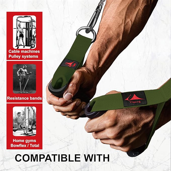 Heavy Duty Gym Workout Handles Attachment for Cable Machine,Resistance Band,Pulley System Home Exercise Equipment, Compatible with Bowflex,Total and Smith, Comfortable and Stronger Grip