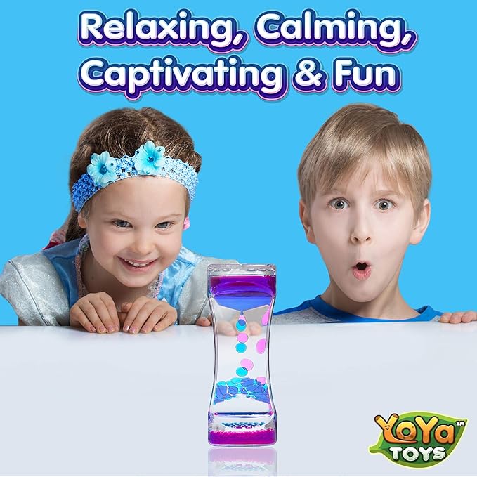 YoYa Toys Liquimo - Liquid Motion Bubbler 1 Pack - Sensory Fidget Toy for Kids & Adults - Hourglass Bubble Timer - Visual Desk Toy for Focus, Relaxation & Stress Relief