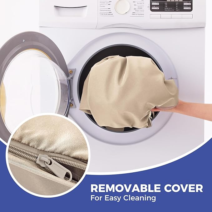 Outdoor Bench Cushions for Outdoor Furniture, 48x18x3 Inch, Waterproof Bench Pillow, Fade Resistant Long Bench Seat Pads for Garden, Indoor, Porch Swing, Beige