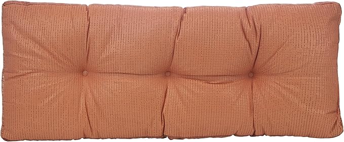 Klear Vu Corner Nook or Piano Seat Omega Non-Slip Tufted Bench Cushion for Indoor Furniture, Entryway Storage, Bay Window, 35 Inches, 20 Clay