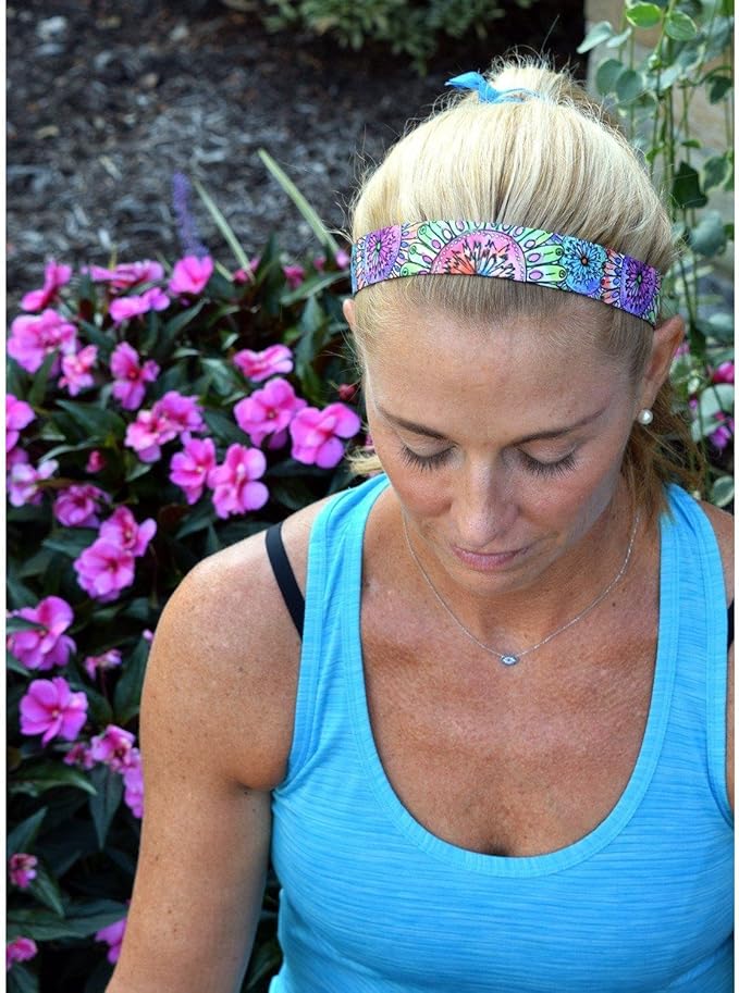 Sweaty Bands Womens Girls Headband - Non-Slip Velvet-Lined Sports Hairband - Kabloom