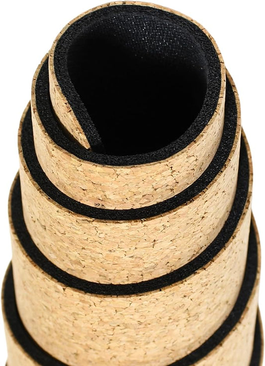 Ultimate Cork Yoga Mat – Non-Slip Ultra-Premium Cork | Thicker, Longer & Wider for Extra Comfort | 100% Natural Grip & Eco Friendly | Optional Alignment Lines | For Yoga, Bikram & Hot Yoga