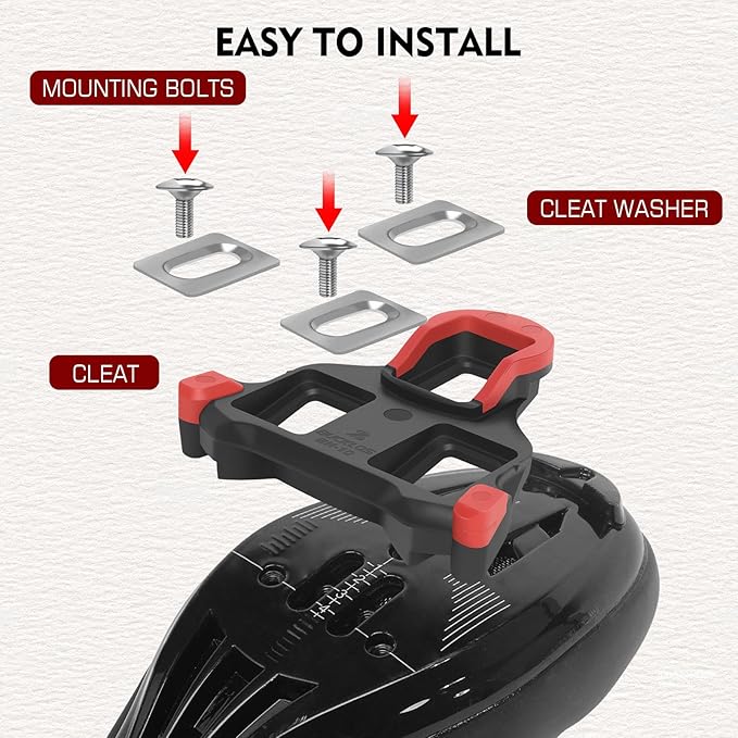 BUCKLOS SPD-SL Pedals PD-R8000 Road Bike Pedals - Bicycle Clipless Titanium Sealed Bearing Nylon/Aluminium Ultegra Clip Pedals Compitable with Shimano SPD-SL Cleats for Indoor Cycling (9/16")