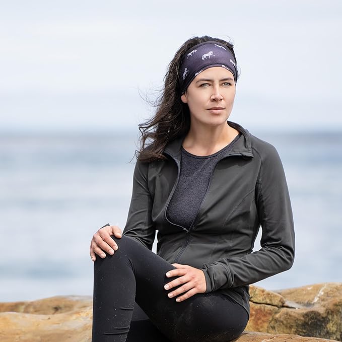 Equestrian Headbands Designed to Wick Moisture and Protect Hair Under Helmets, for Horseback Riding, Biking, and Securing Ear Buds