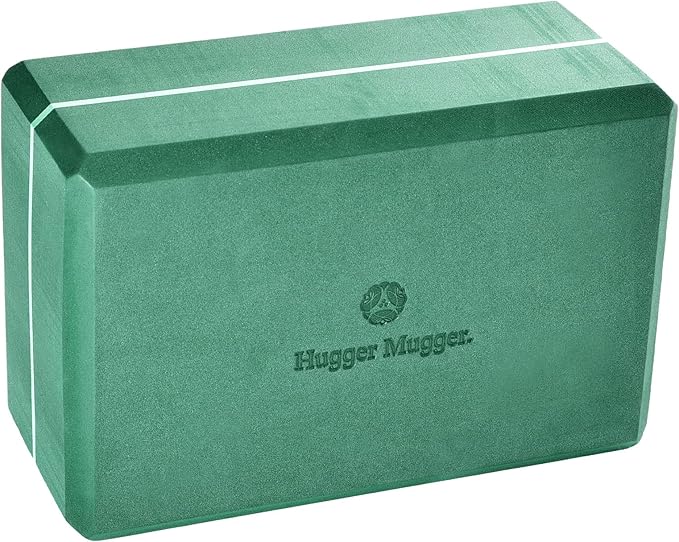 Hugger Mugger 4 in. Foam Yoga Block - Strong and Stable, Beveled Edges for Comfort, Most Favored Block Size, Helps with Alignment and Support in Many Poses