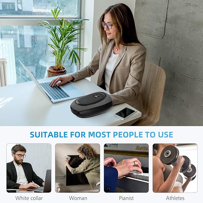 COMFIER Hand Massager with Heat and Compression, Cordless Hand Massager for Arthritis and Carpal Tunnel, Wrist, Finger Massage, Gifts for Mom, Dads, Women and Men (Black)