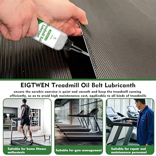 2 x 125ml Treadmill Lubricant for Belt, 100% Silicone Treadmill Oil, High Temperature Resistant Stable Treadmill Belt Lubricant, Treadmill Lube Suitable for Most Types of Treadmills