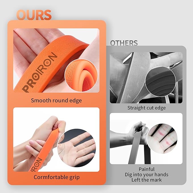 PROIRON Resistance Bands Pull Up Assistance Bands Comfortable Anti-Slip Exercise Bands for Pull up Dip Squat Gym Workout Physical Therapy Stretch Bands for Men & Women - Length 40inch (100cm)