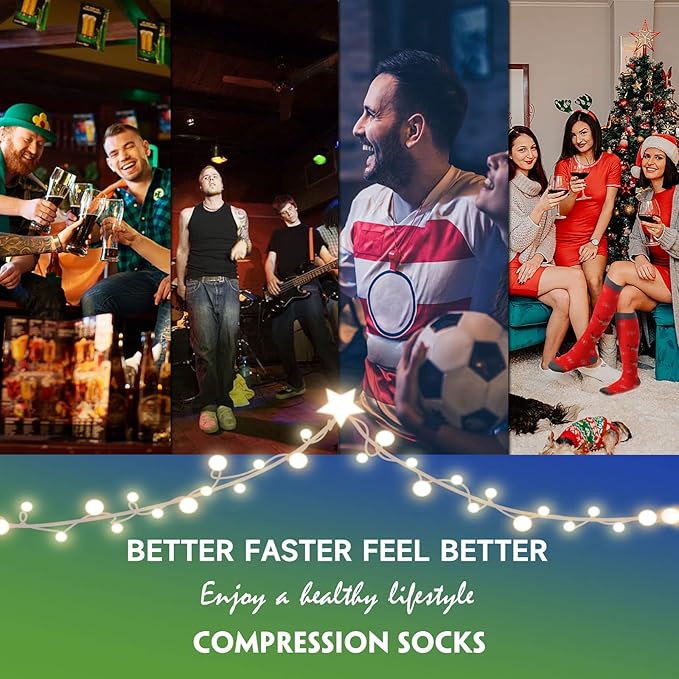 bropite Compression Socks for Women & Men Circulation-Support Knee High Socks 20-30 mmhg-Best for Running,Medical,Nurse,Travel