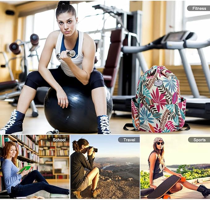 HUA ANGEL Drawstring Backpack Bag, Sport Gym Sackpack Lightweight Small Gym Bag for Men Women Pull String Sport Beach Bag