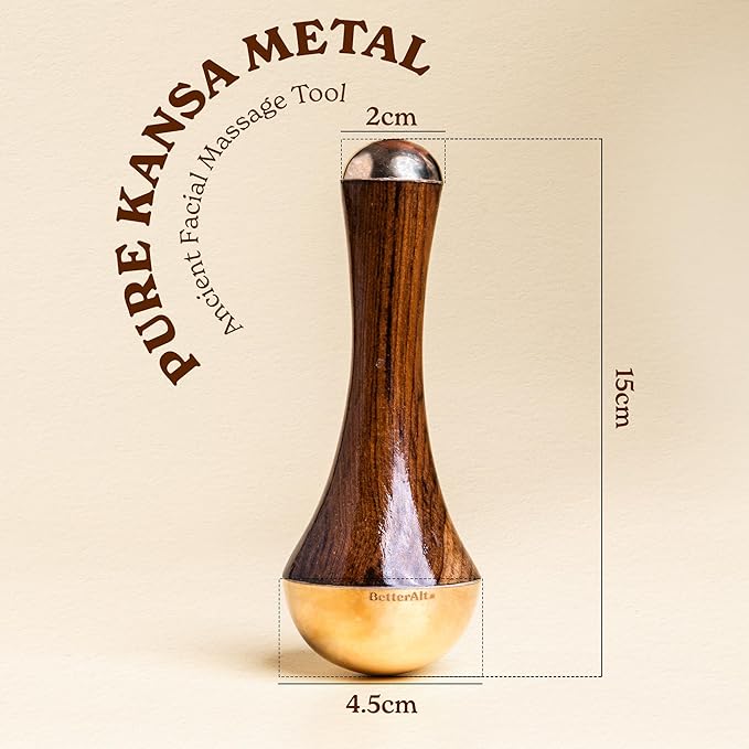 Better Alt Kansa Wand Facial Massage Tool| for Radiant Skin & Lymphatic Drainage| Detoxifies Skin, Balances PH & Gives Sculpted Face