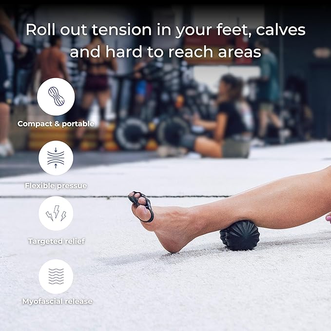 EI8HTBALL - Foot Roller for Plantar Fasciitis, Myofascial Release, Peanut Massage Ball for feet and Overall Body