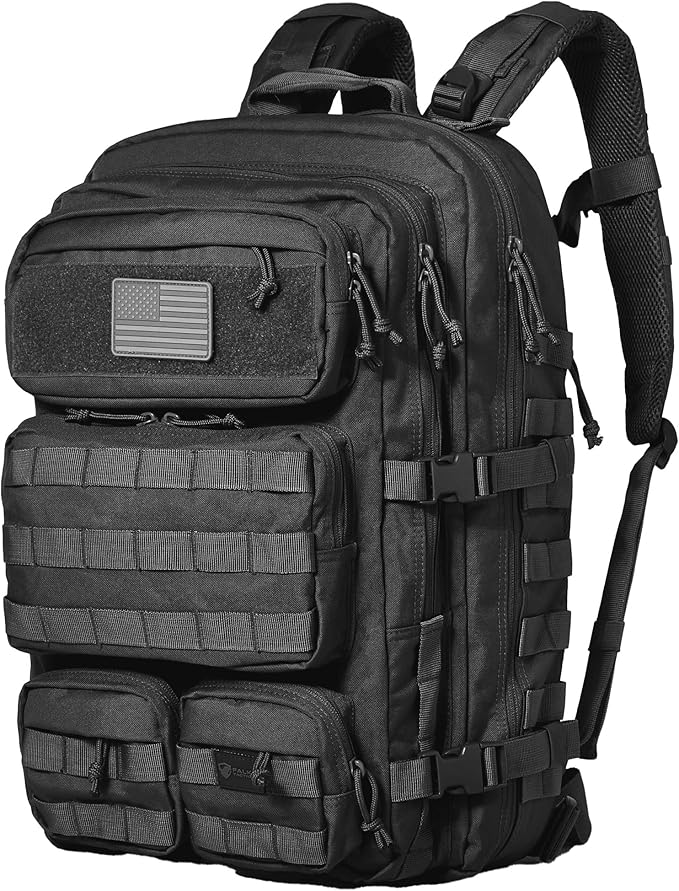 Falko Tactical Backpack 50L, 2.4x Stronger, Large Military Molle Rucksack, Heavy Duty, Work and Outdoors