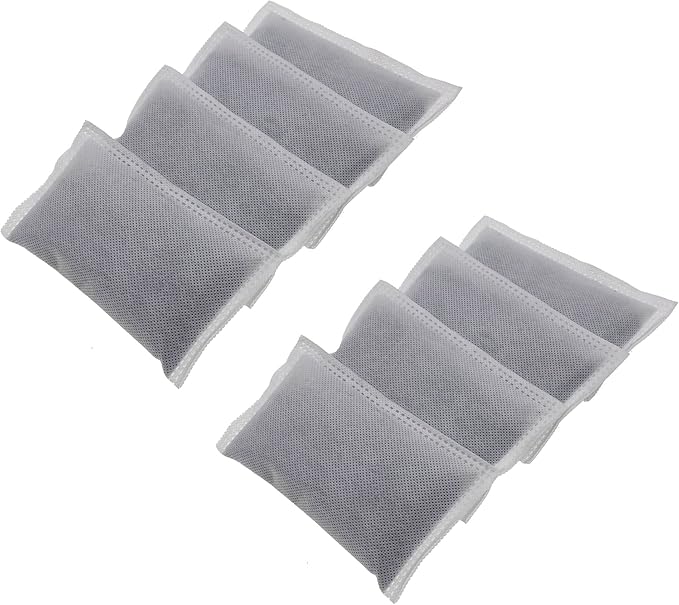 8 Pack Activated Charcoal Odor Absorbing Filter Refill Deodorizer Compatible with iTouchless Trash Cans 8 Gallon and Larger (Large)