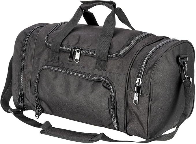 Gym Bag Duffle Bags for Men Women with Shoes Compartment Sport Weekend Travel Overnight Carry On Bag for Tactical Military Travel Work Out Bags (Black)