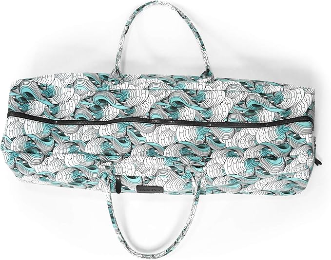 Kindfolk Yoga Mat Duffle Bag Patterned Canvas with Pocket and Zipper