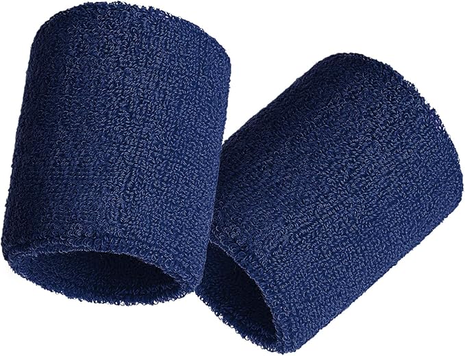 12 Pack Sweatbands Sports Wristband Cotton Sweat Band for Men and Women, Good for Tennis, Basketball, Running, Gym, Working Out