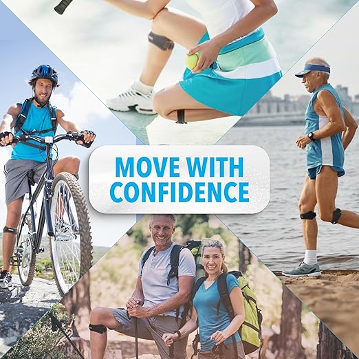 FORTHIQ Knee Brace - Patella Band 2-Pack for Knee, Support, Breathable, Adjustable, and Lightweight, Sport-Compatible, Black