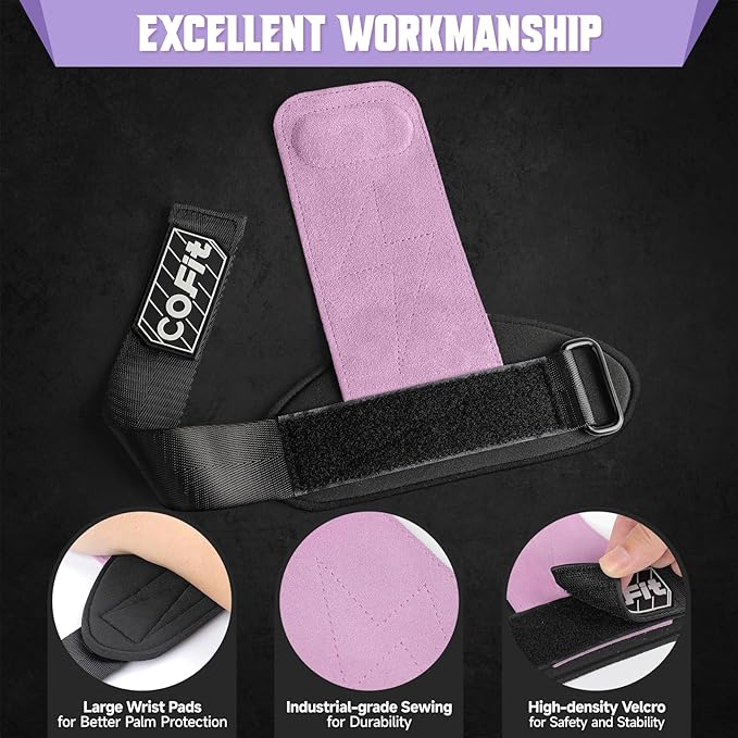 COFIT Wrist Straps for Weightlifting, Workout Wrist Wraps with Dual-Layer Oxford Leather, Enhanced Grip for Optimal Hand and Wrist Protection, Gym Lifting Straps for Deadlift and Powerlifting
