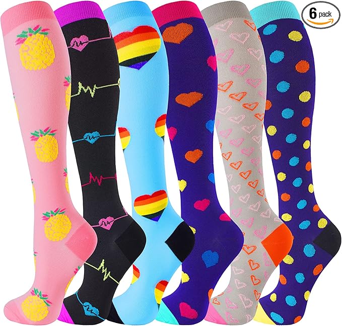 bropite Compression Socks for Women & Men Circulation-Support Knee High Socks 20-30 mmhg-Best for Running,Medical,Nurse,Travel