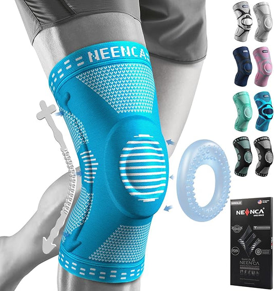 NEENCA Professional Knee Brace for Women/Men, Knee Support with Patella Pad & Side Stabilizers, Compression Knee Sleeve for Knee Joint Pain, Meniscus Tear, ACL, PCL, Runner, Workout - FSA/HSA Approved