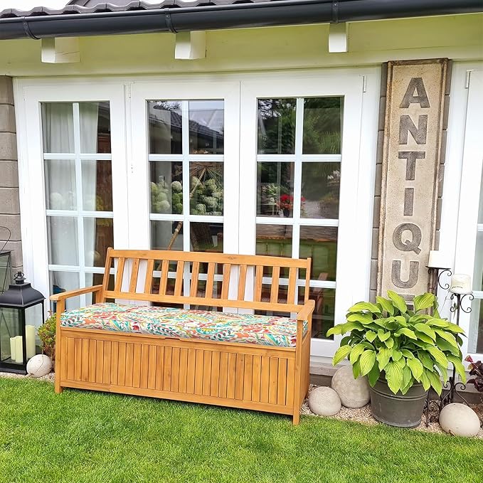 Outdoor Bench Cushion, Patio Furniture Cushion 45 x 18 x 3 Inch, Water Resistant Garden Sofa Swing Pad Settee Loveseat Couch Replacement Cushion, 1 Pack, Pretty Paisley